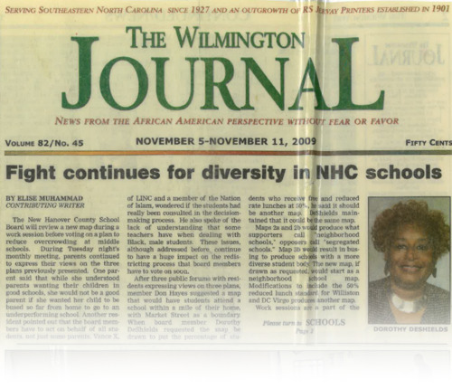 Scan of Wilmington Journal article